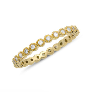 14k Yellow Gold, Diamond, Floral Design,Ring