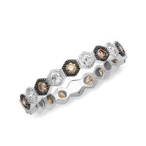 14k White Gold, Diamond, Two Coloured, Ring