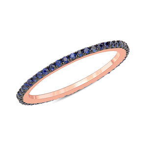 Eternity band blue sapphire 14k