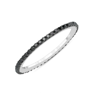 Black Diamond Iternity Stackable Band 14k