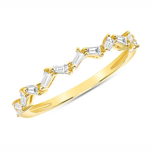 Baguette diamond band 14k