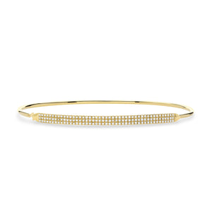 14k Rose Gold,Diamond, Slim, Bangle