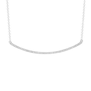 14K Withe Gold,Diamond, Smile , Necklace