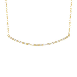 14K Withe Gold,Diamond, Smile , Necklace