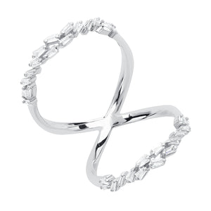 14k White Gold, Diamond, Infinity, Earring