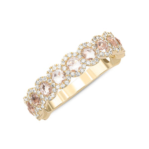 14k Yellow Gold, Diamond, Circular Joined, Ring