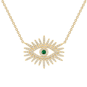 Third eye diamond necklace 14k