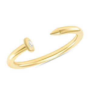 Nail with diamond ring 14k