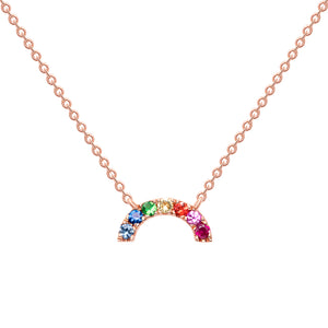 Rainbow Necklace 14k