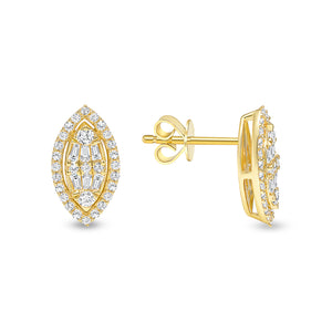 Illusion earrings 14k