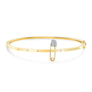 Safety pin bangle 14 k