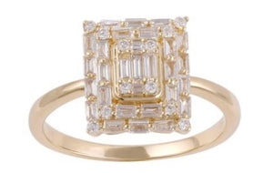 Baguette Square Ring