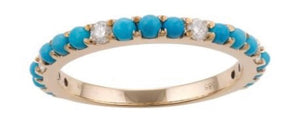 Turquoise Diamond Stack Ring