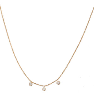 Bezel Set Trio Necklace