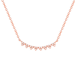 14K Rose Gold,Diamond, Tine, Necklace