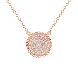 14K Withe Gold,Diamond, Sunflower, Necklace