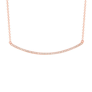 14K Withe Gold,Diamond, Smile , Necklace