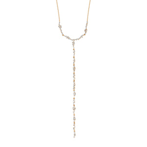 14K Yellow Gold, Diamond, Necklace Lariat