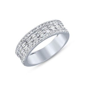 14k White Gold, Diamond, Fit for King Ring