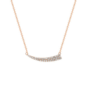 Diamond  Arc Necklace 14k.