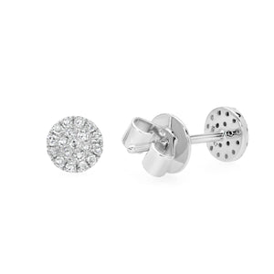 14K Yellow Gold, Diamond, Round Stud  , Earring