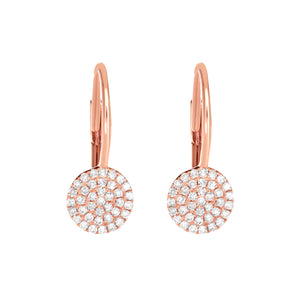 14K Yellow Gold, Diamond, Simple , Earring