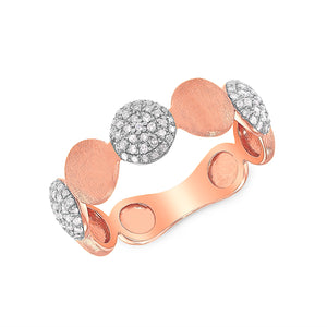 Rose Gold, Diamond, 2 Color Ring 14k.