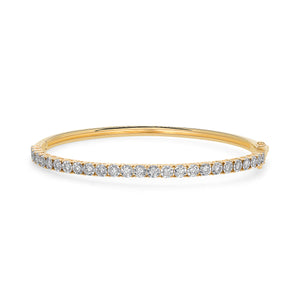 14K Yellow Gold, Diamond, Bangle