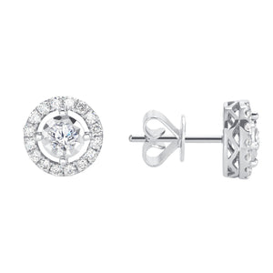 14K White Gold, Diamond, Stud Earrings