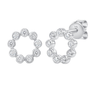 Caitlyn Rose | 14k Clover Diamond Earrings