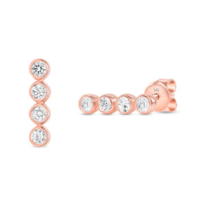 14k Fleur Diamond Earrings