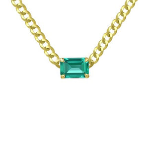 Classic Emerald Curb Necklace